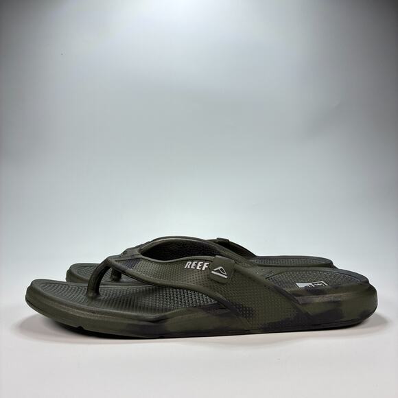 Reef Oasis Slide Olive Marble Camo Lightweight Comfort Slip On Men's Size 10 - Picture 4 of 8
